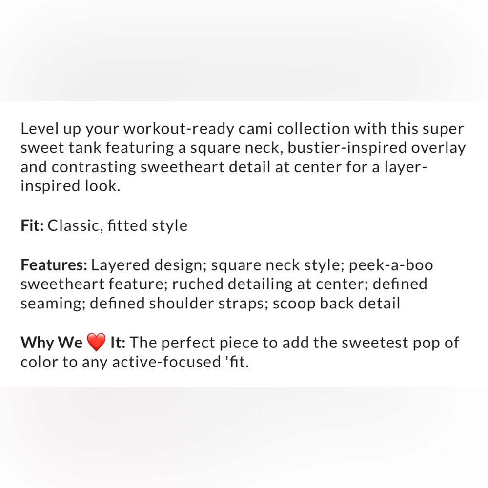 NWT FP Movement Sweet Stretch Cami - Picture 5 of 5